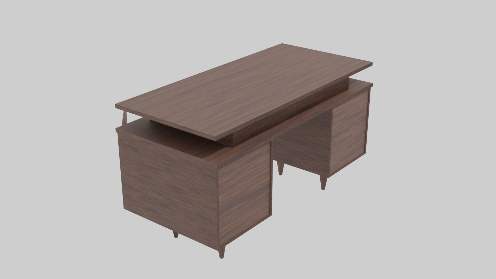 Dark wood Table 3D model_3