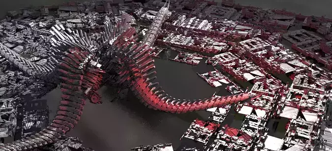 Robot Dino Spine Structure 3D model