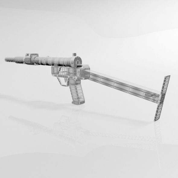 Sten Gun 01 3D model_4