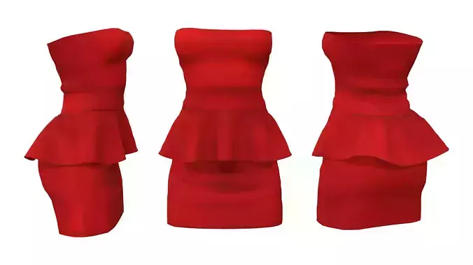 Strapless Peplum Dress