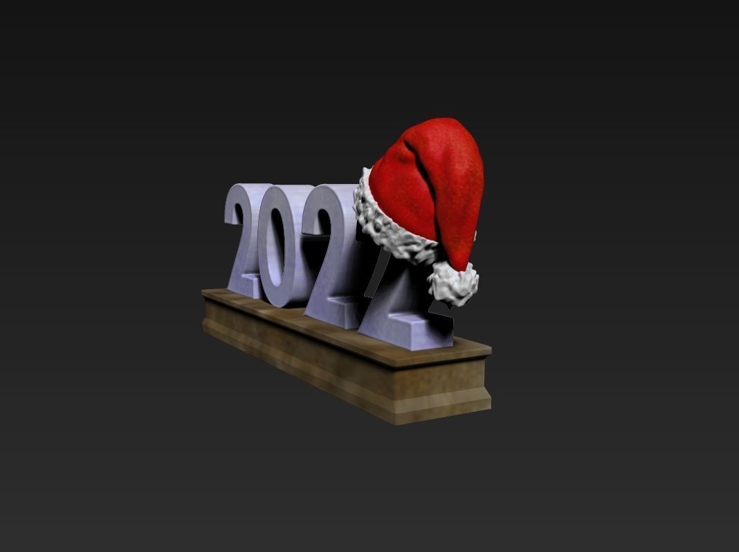 happy new year 2022 3D print model_7