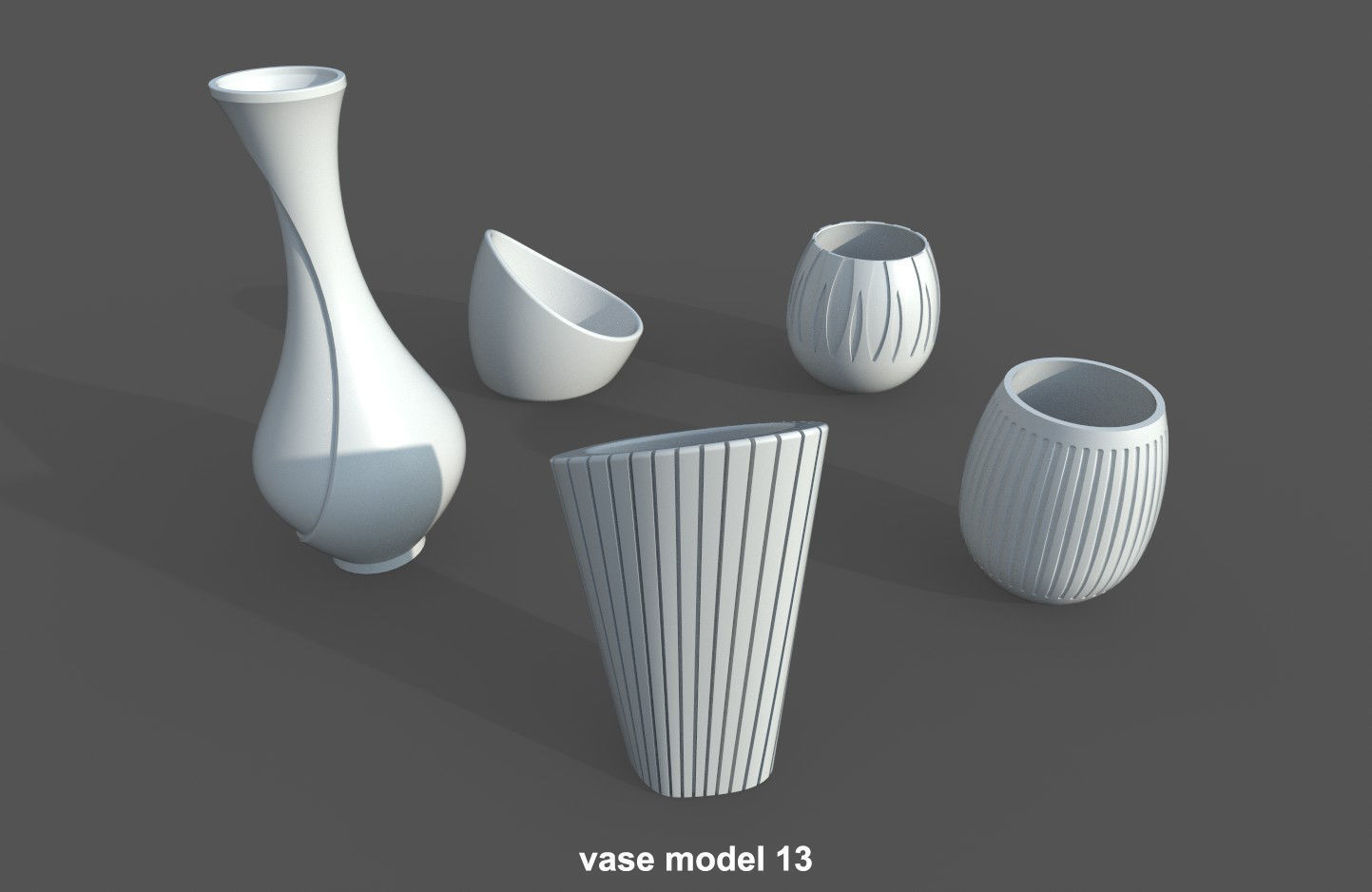 Vase Pack03 - 5 Models Free 3D print model_1