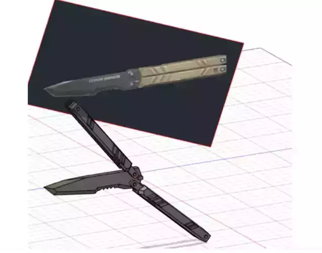 VALORANT BUTTERFLY KNIFE 3D print model