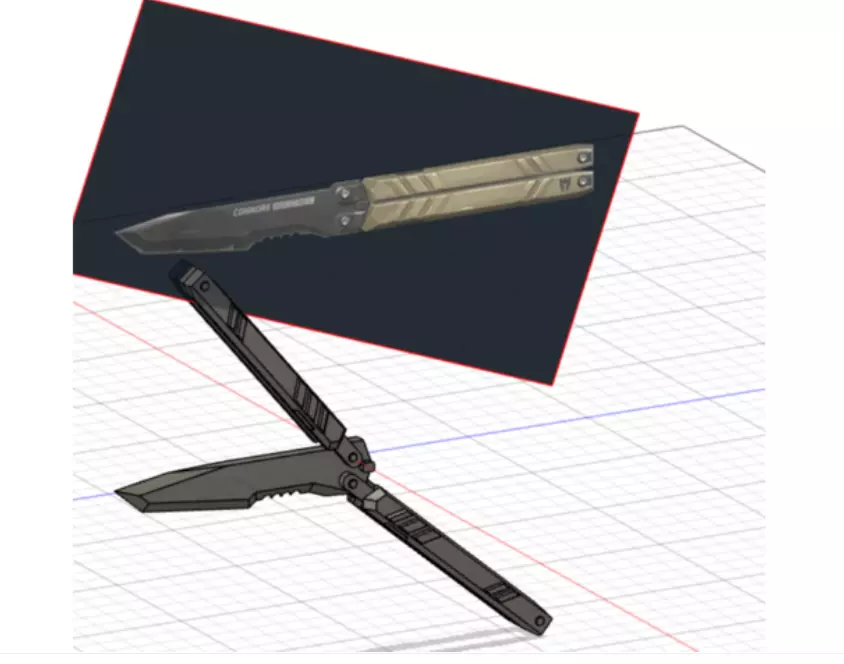 VALORANT BUTTERFLY KNIFE 3D print model_0