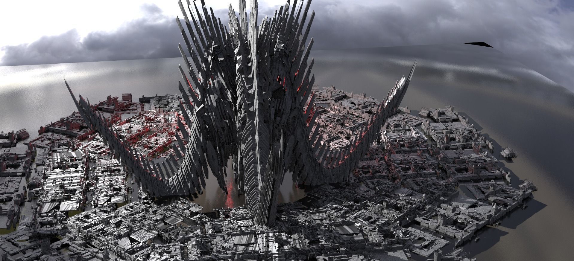 Robot Spine Tower Structure 3D model_1