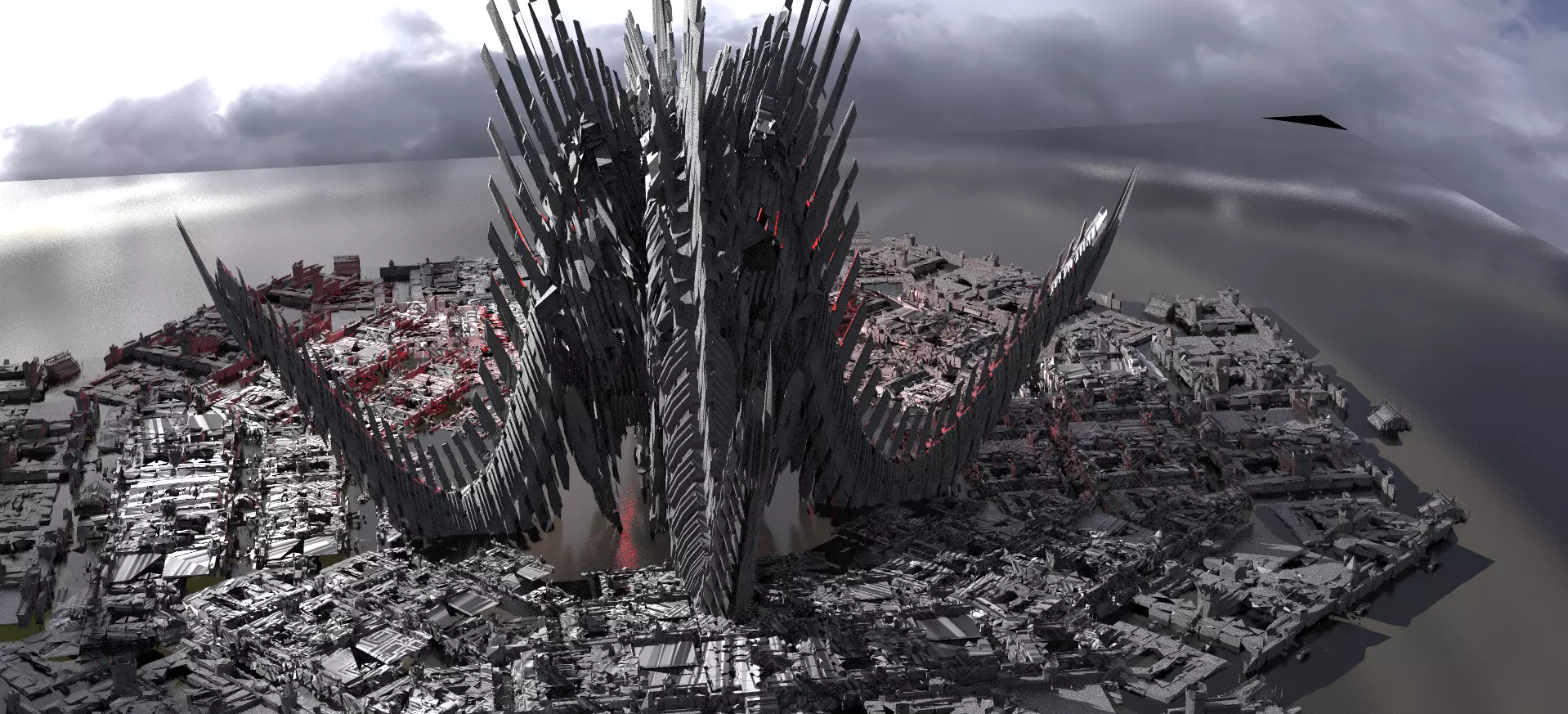 Robot Spine Tower Structure 3D model_0