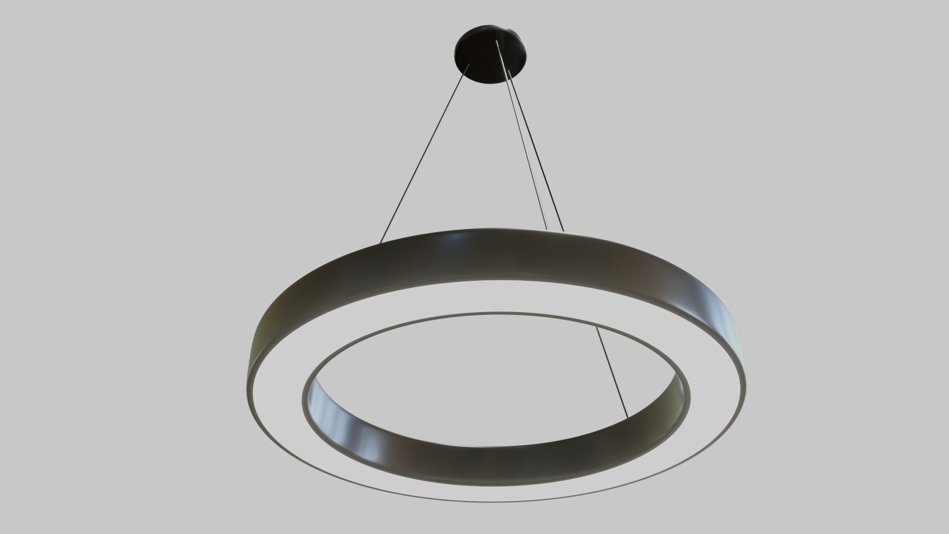 Hollow Circular Pendant Light Low-poly 3D model_6