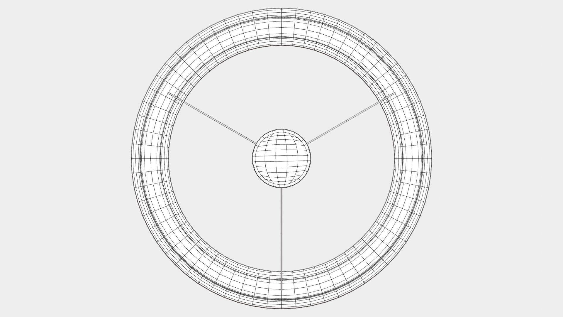 Hollow Circular Pendant Light Low-poly 3D model_12