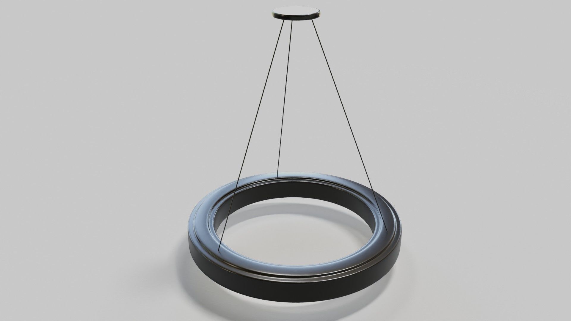 Hollow Circular Pendant Light Low-poly 3D model_13