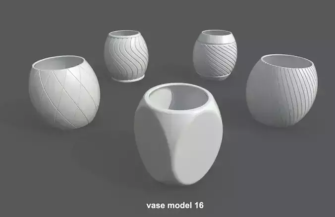 Vase Pack04 - 5 models Free 3D print model