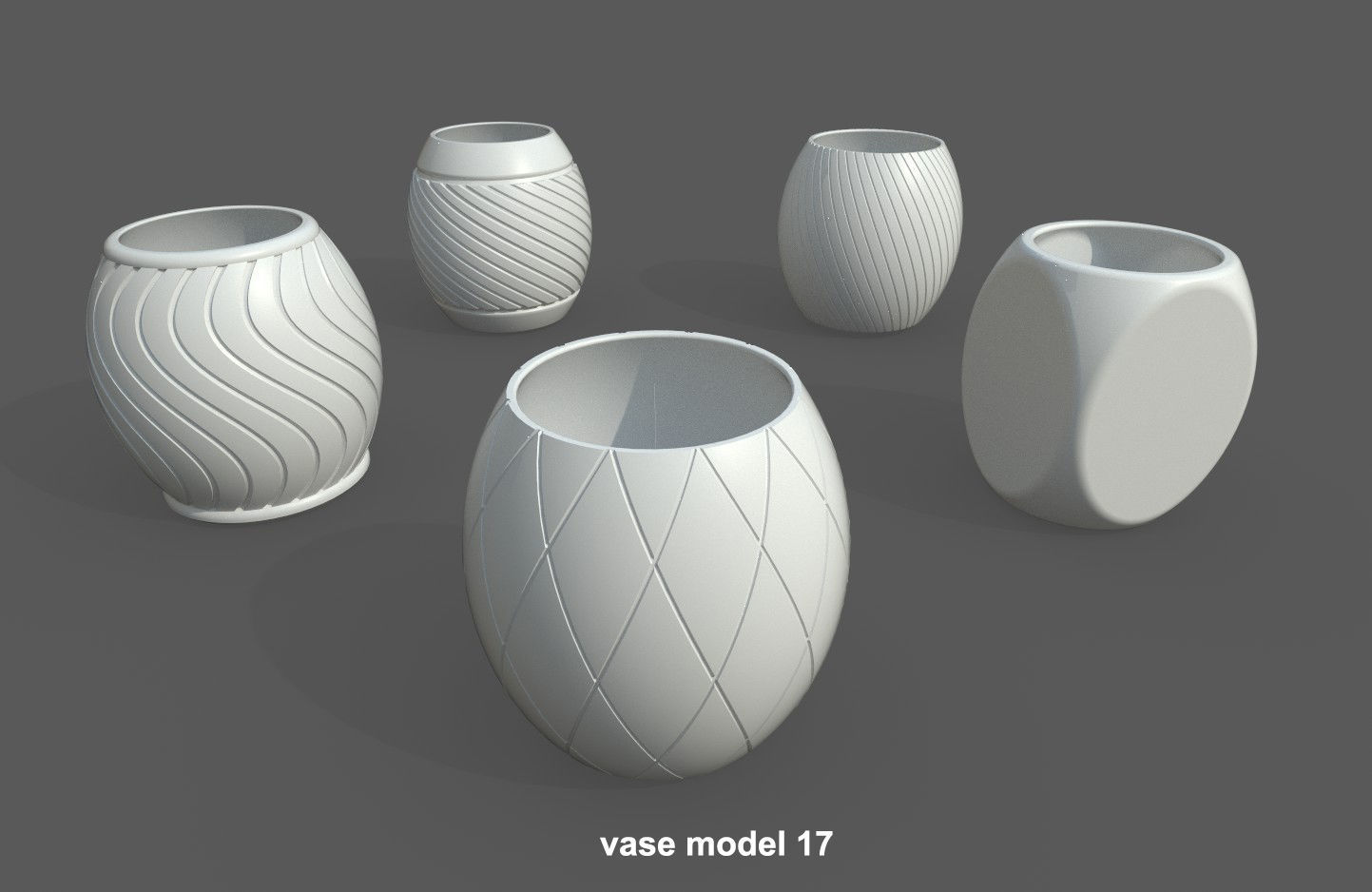 Vase Pack04 - 5 models Free 3D print model_1