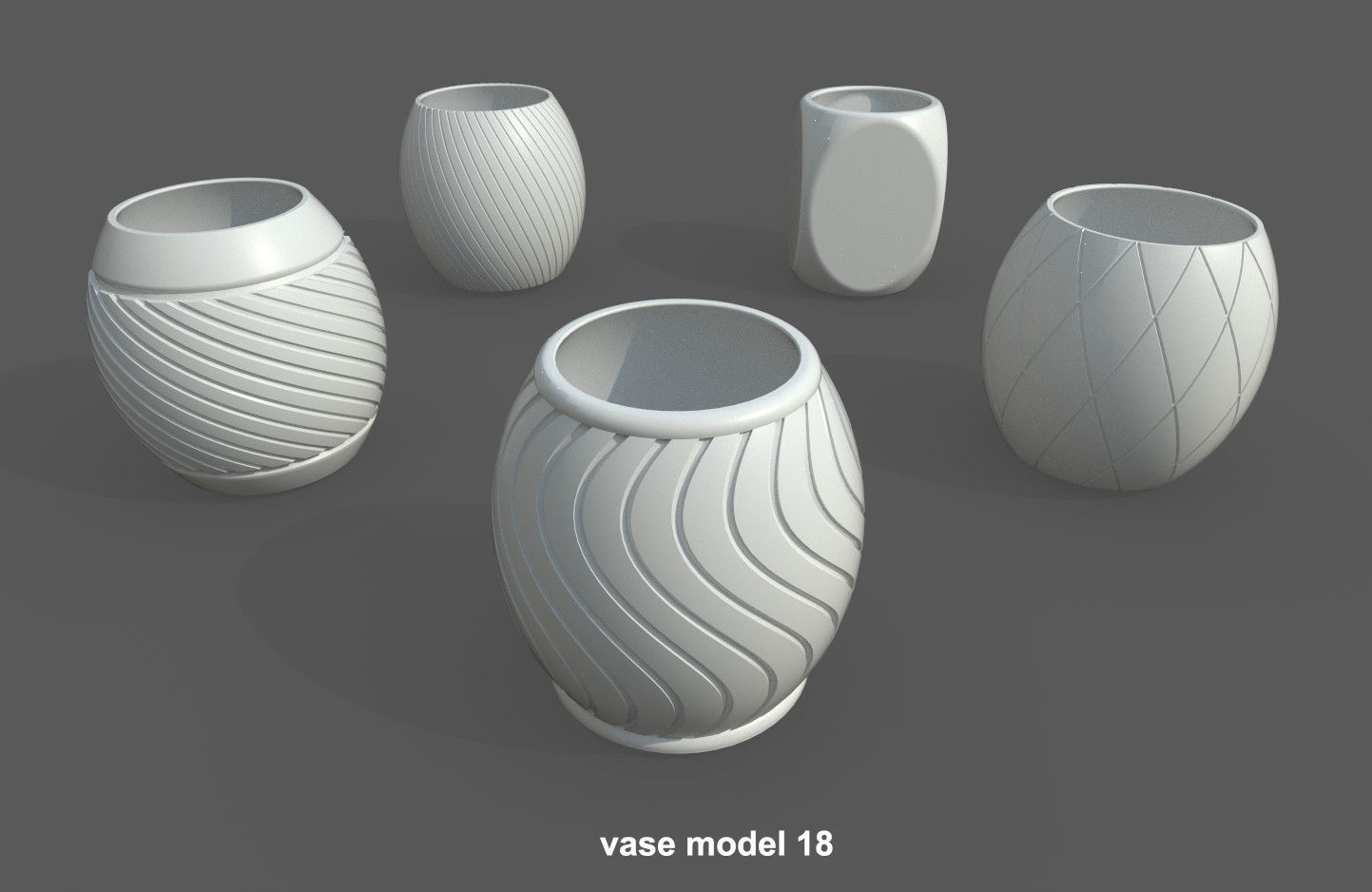 Vase Pack04 - 5 models Free 3D print model_2