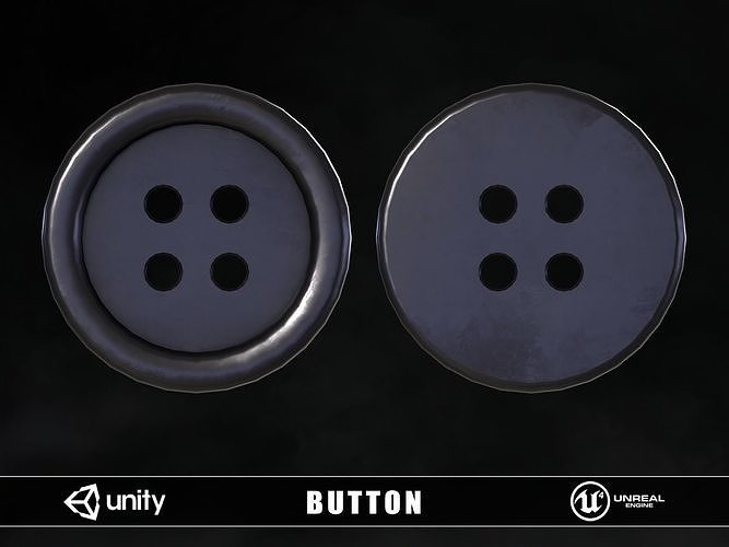 Button Low-poly 3D model