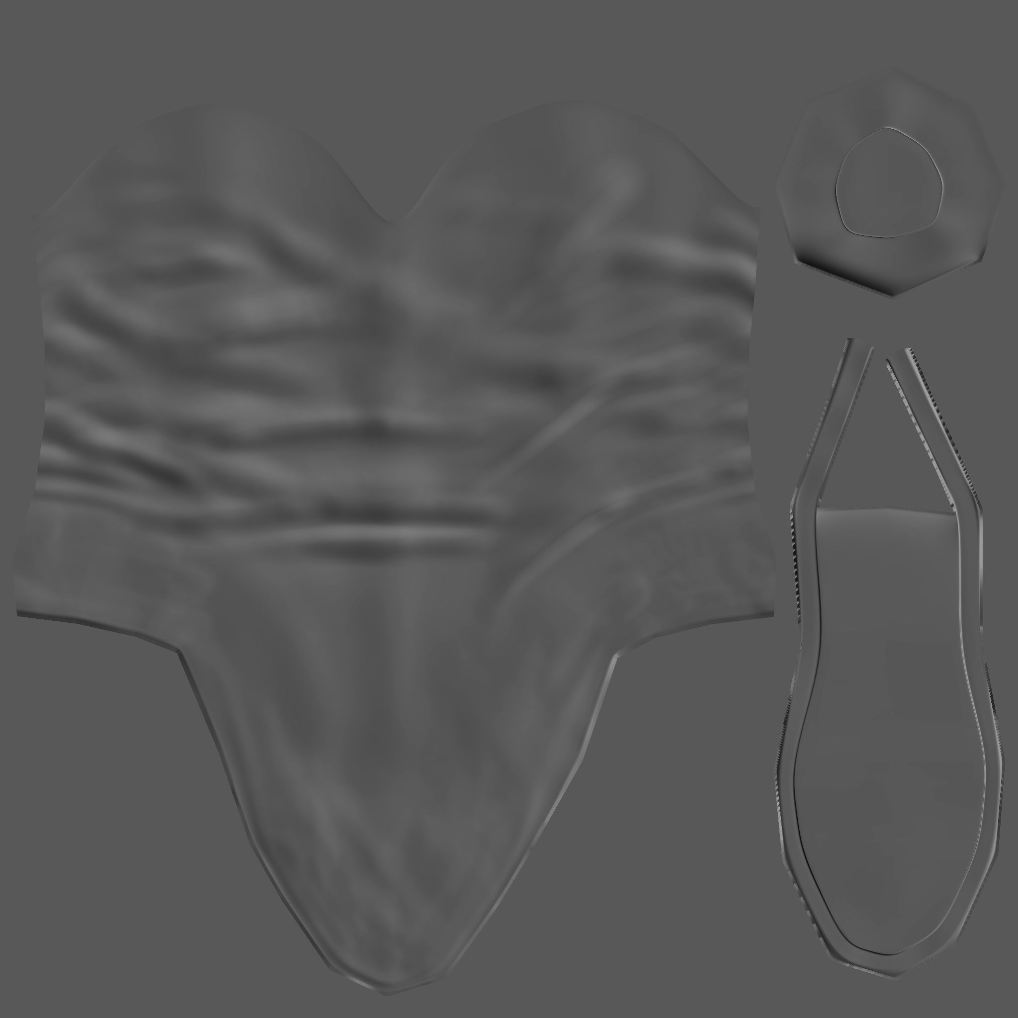 Ladies Black Cowboy Boots To Wear Over Pants Low-poly 3D model_9