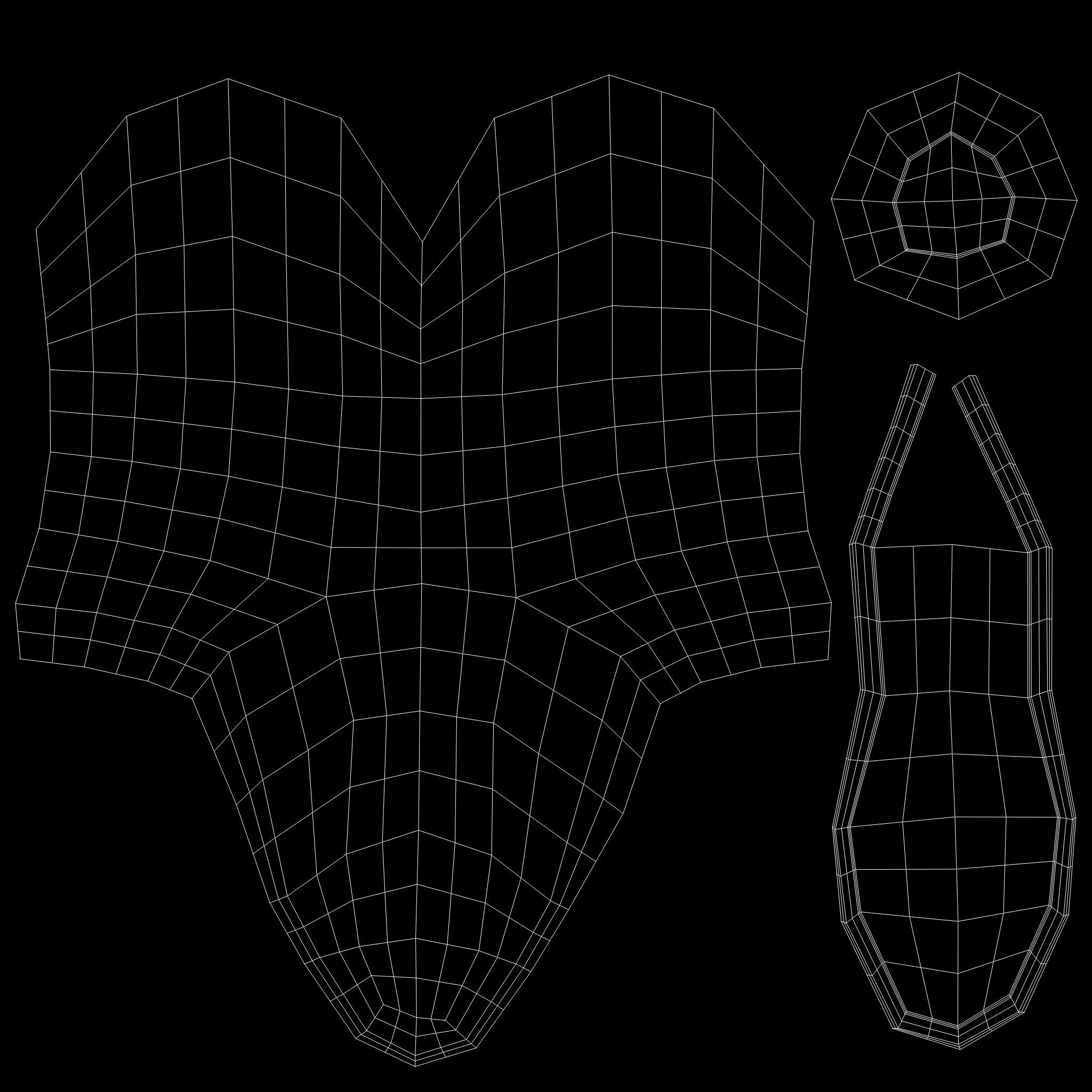 Ladies Black Cowboy Boots To Wear Over Pants Low-poly 3D model_11