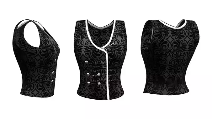 Sleeveless Double Breast Vest