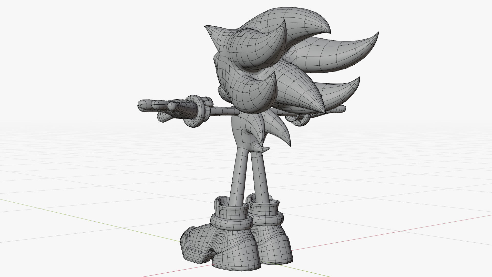 Shadow the Hedgehog  Low-poly 3D model_12