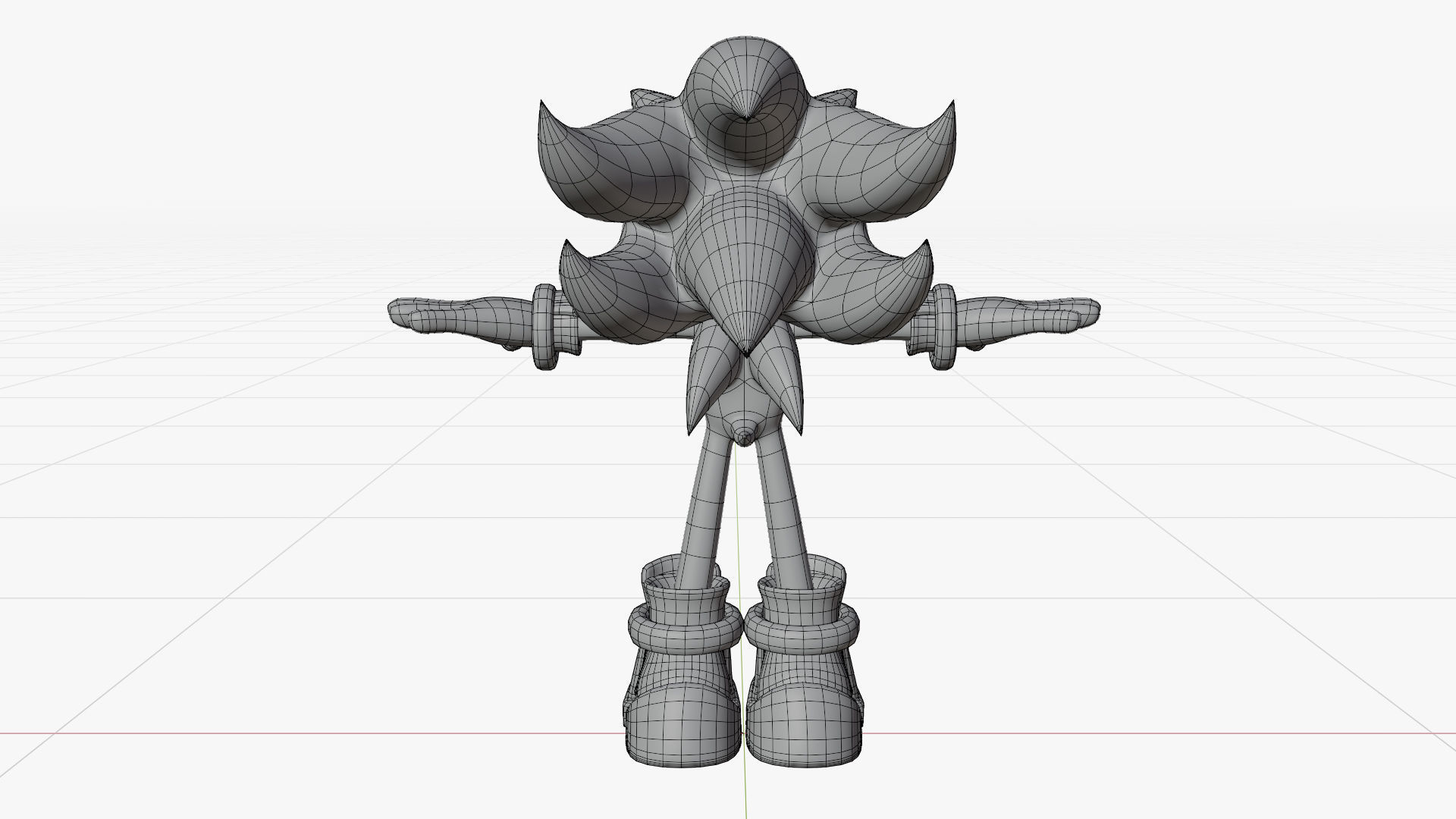 Shadow the Hedgehog  Low-poly 3D model_14