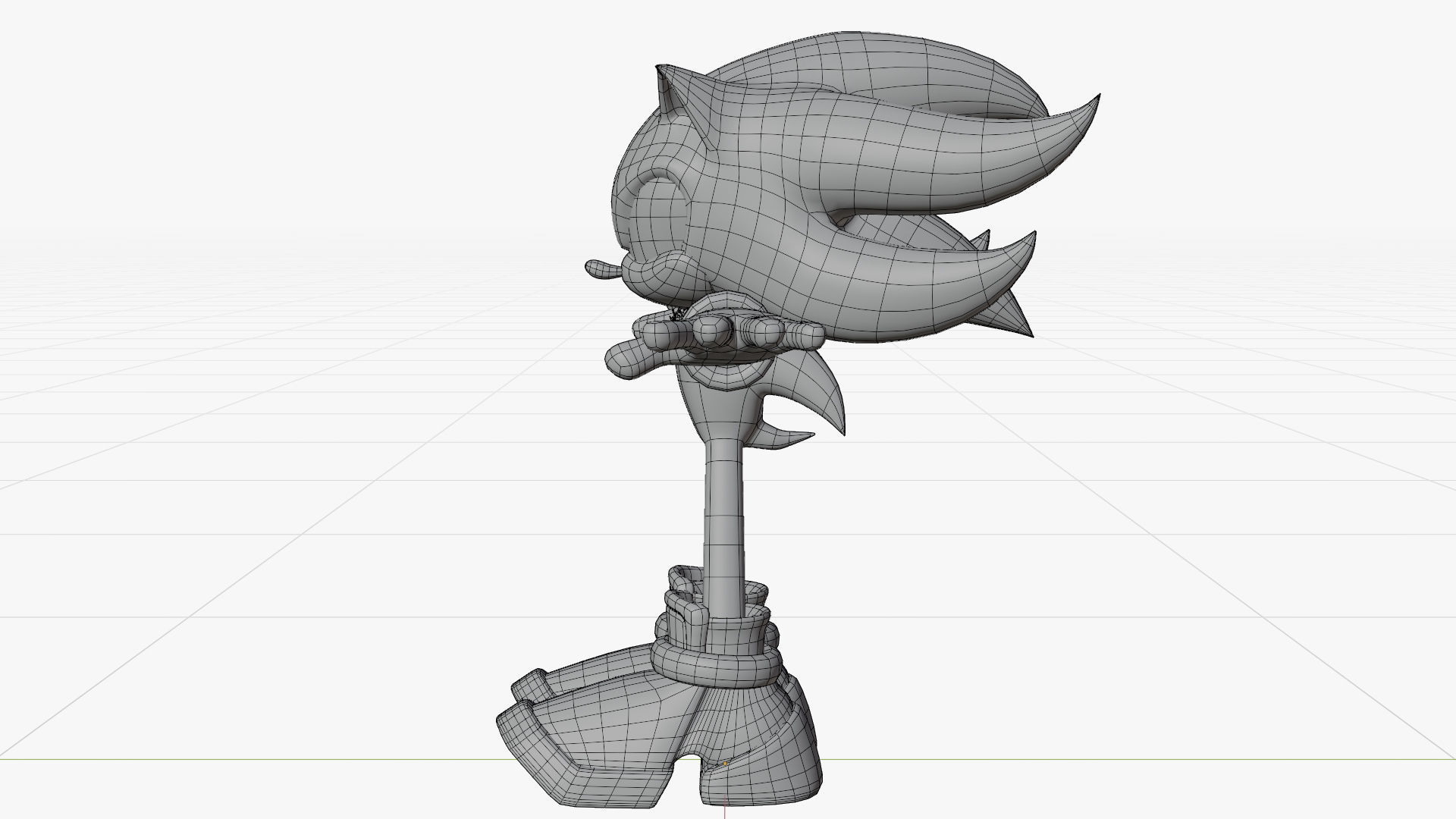 Shadow the Hedgehog  Low-poly 3D model_10