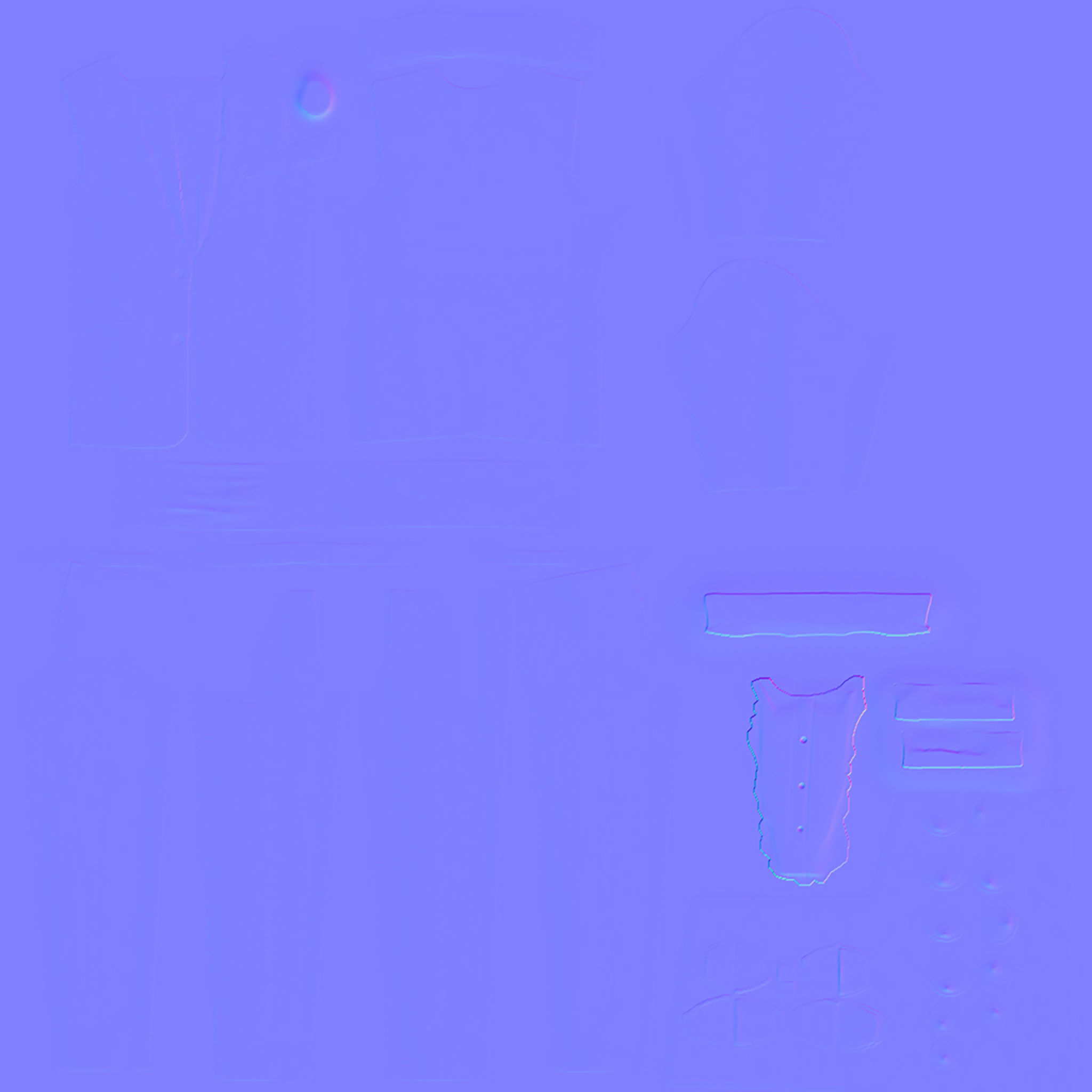 Men Tuxedo Suit Low-poly 3D model_7