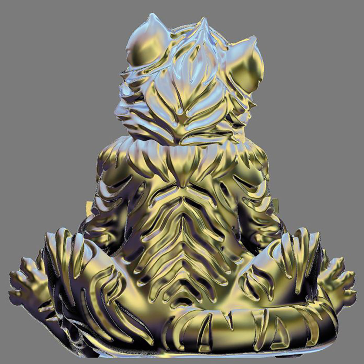 Tiger 2022 model for 3D Cute tiger with money 3D print model_4