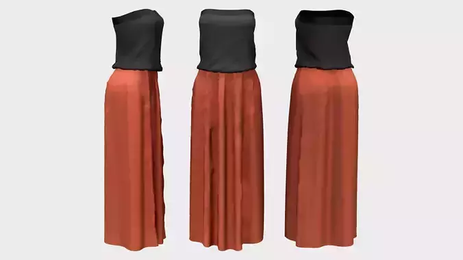 Strapless Tube Maxi Dress