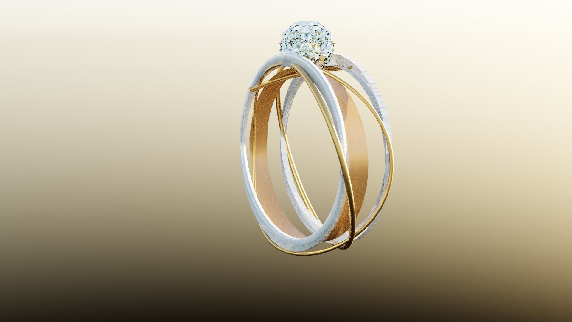 diamond ring  3D model_2