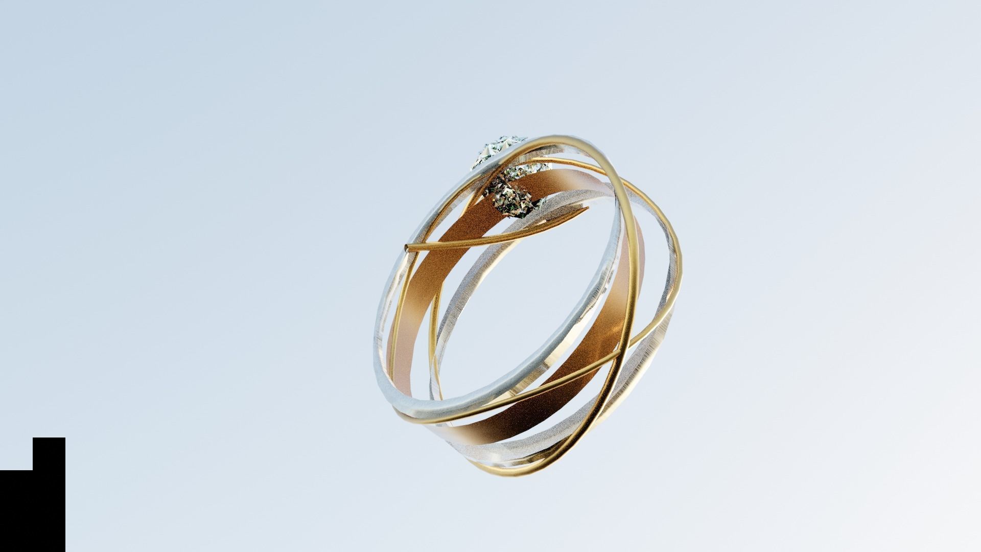 diamond ring  3D model_4