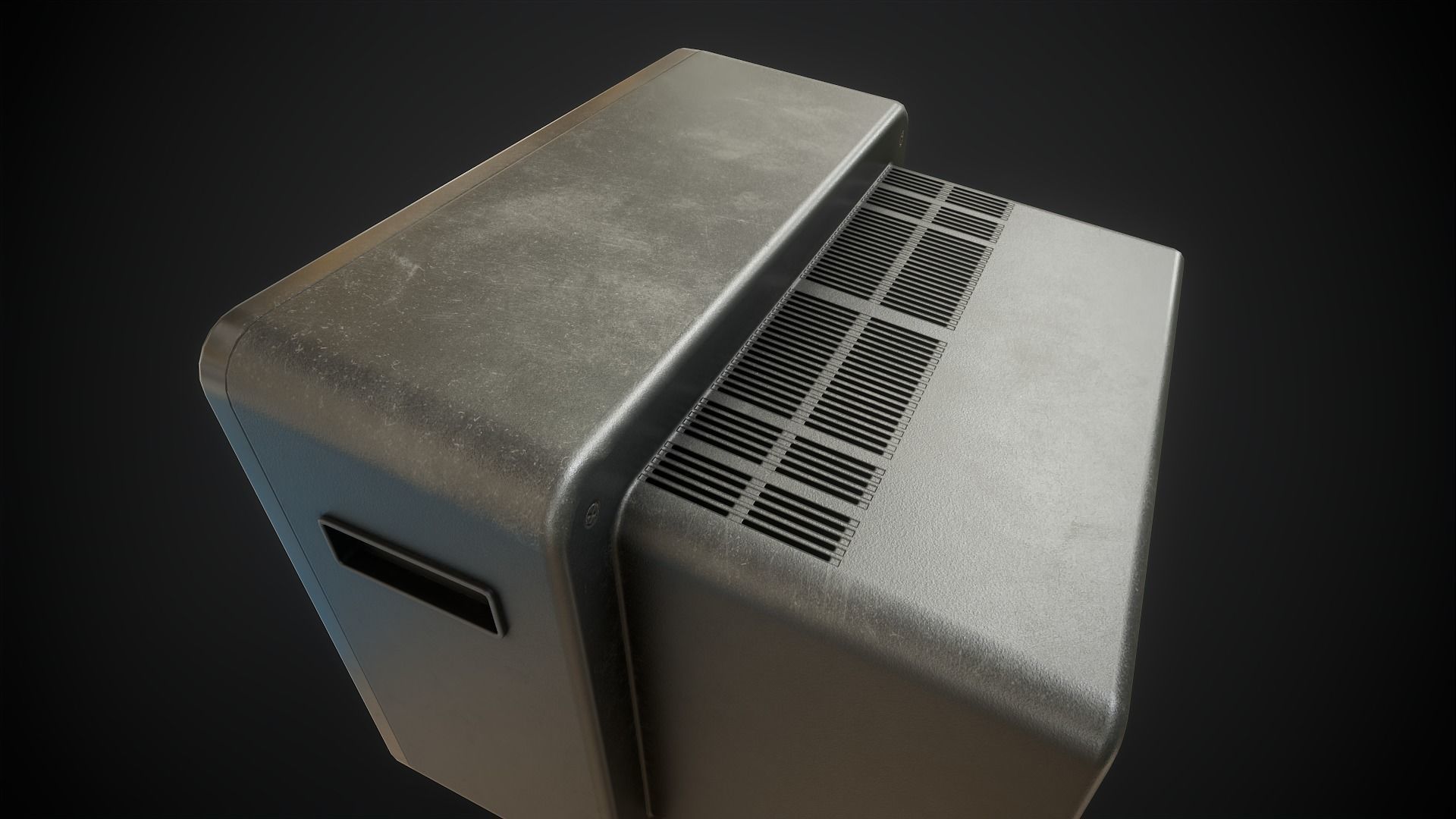 Classic TV from the 90s Low-poly 3D model_13