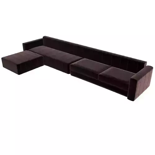 Dark beige velvet sofa