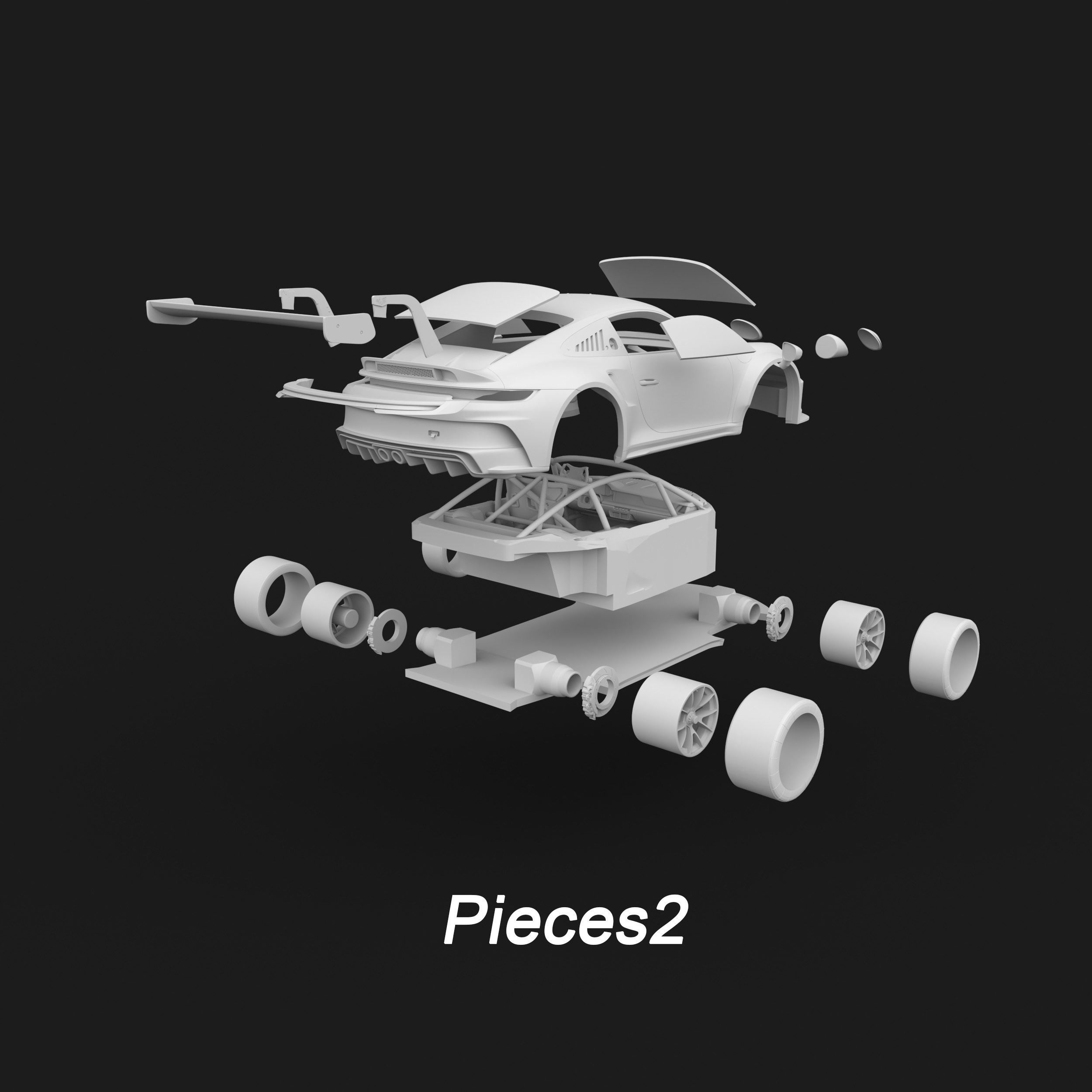 Porsche 911 GT3 Cup Motorsport Ready to Print STL Files 3D print model_12