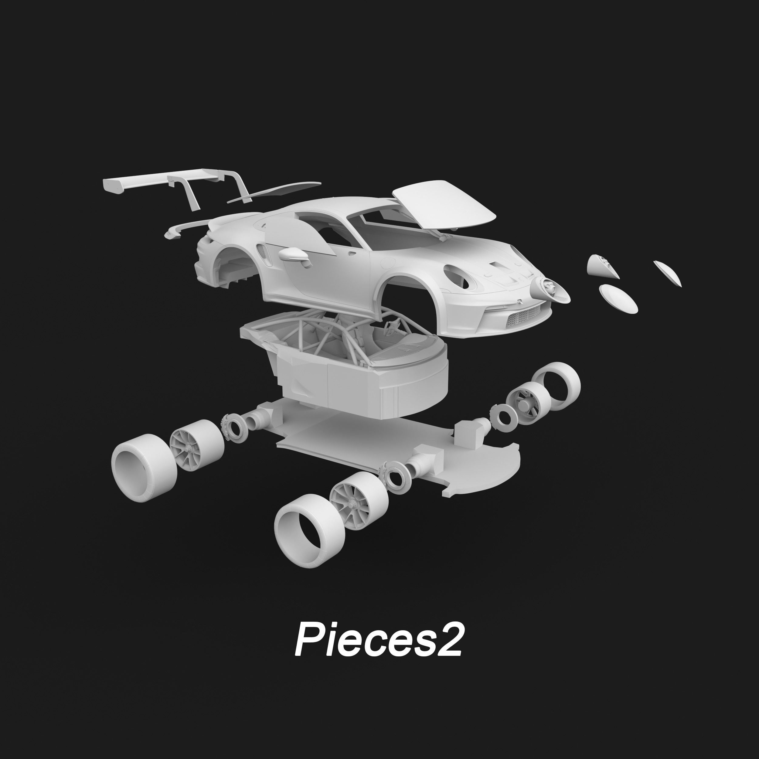 Porsche 911 GT3 Cup Motorsport Ready to Print STL Files 3D print model_11