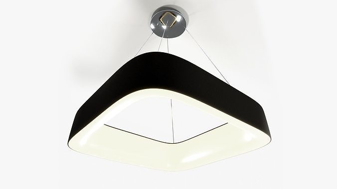 Modern Square Hollow Hanging Ceiling Light Low-poly 3D model