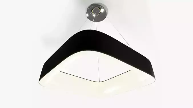 Modern Square Hollow Hanging Ceiling Light Low-poly 3D model