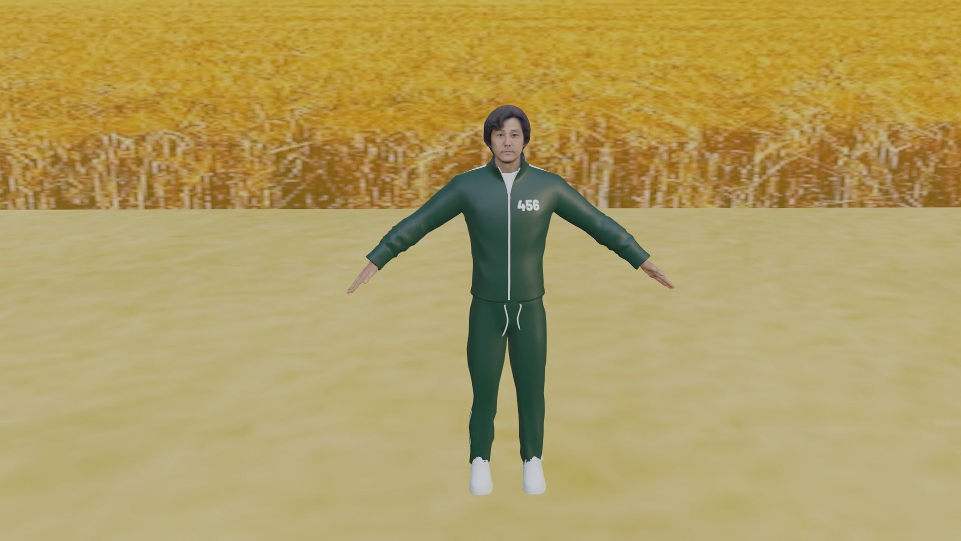 Squid Game - Seong Ji-Hun Low-poly 3D model_1