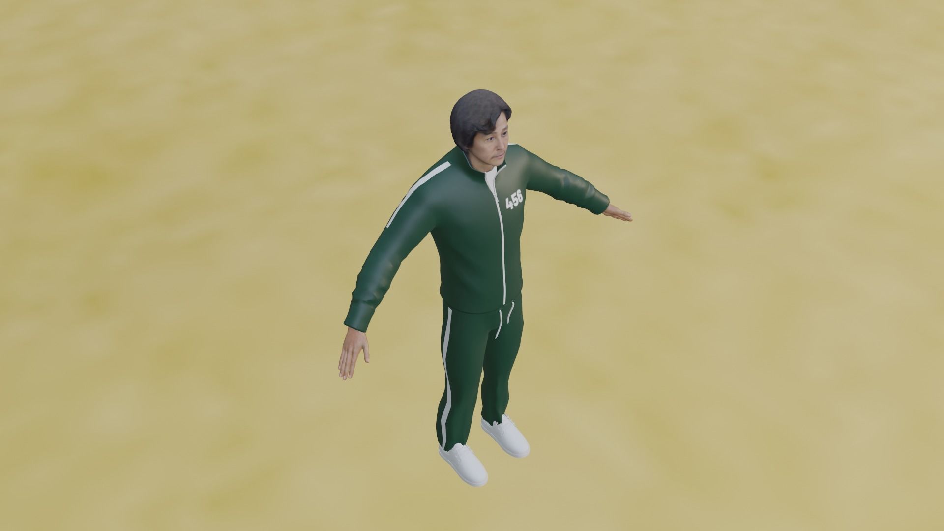 Squid Game - Seong Ji-Hun Low-poly 3D model_4