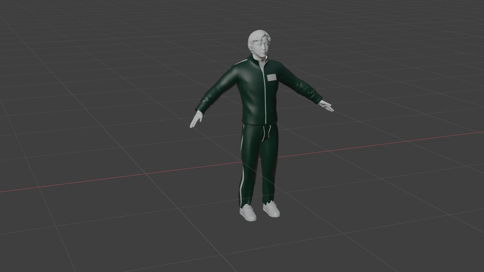 Squid Game - Seong Ji-Hun Low-poly 3D model_6