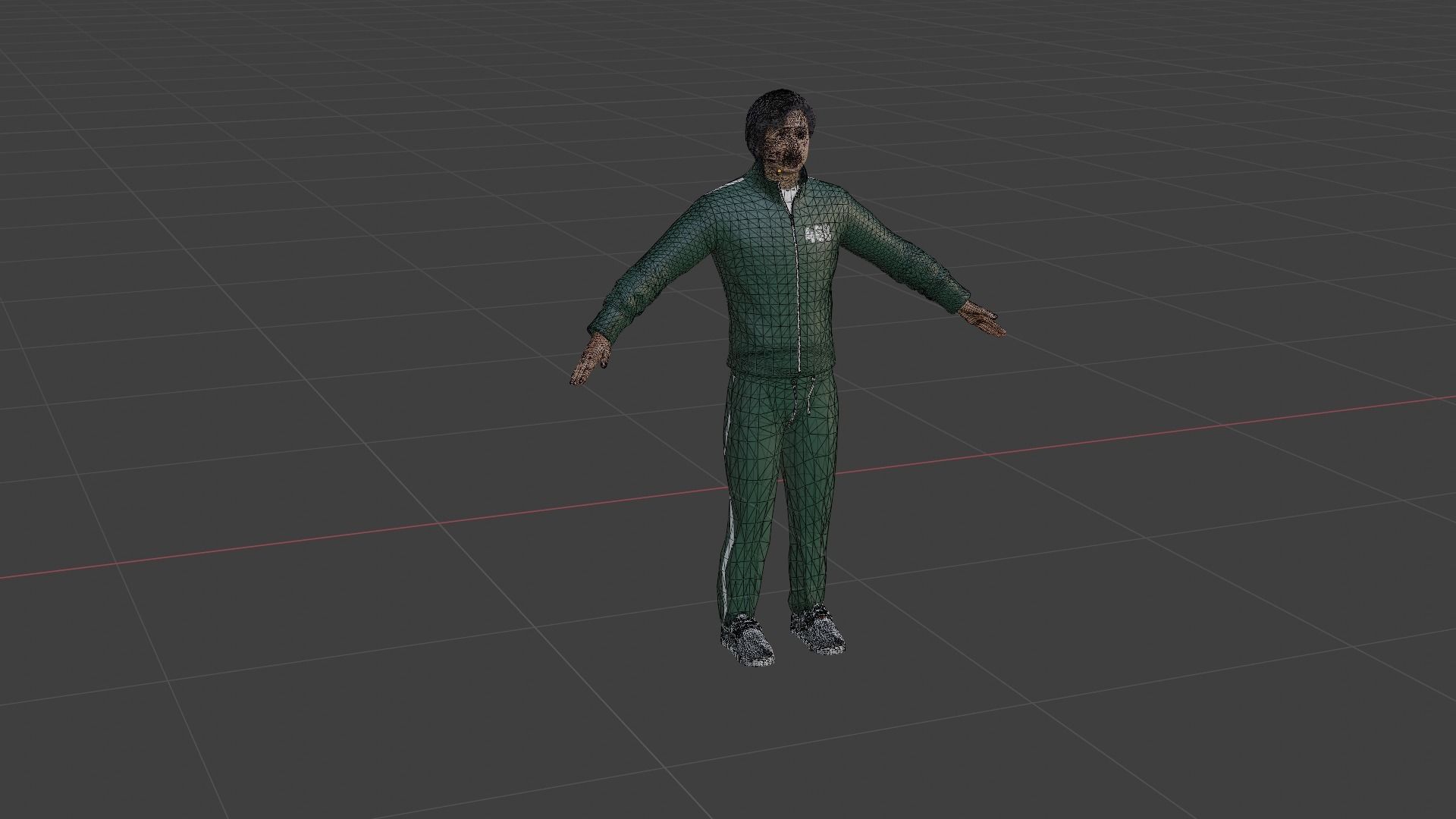 Squid Game - Seong Ji-Hun Low-poly 3D model_9