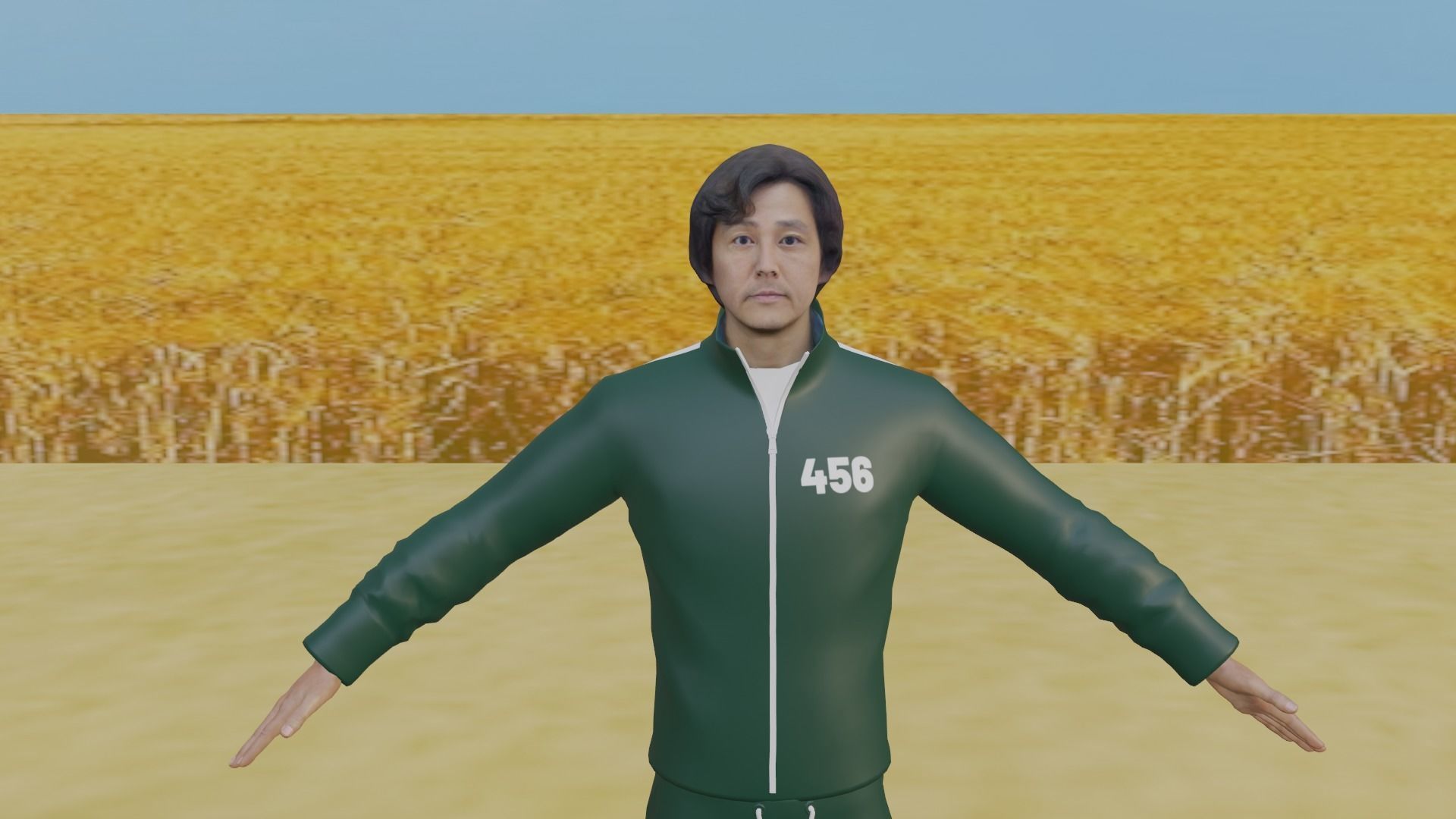 Squid Game - Seong Ji-Hun Low-poly 3D model_2