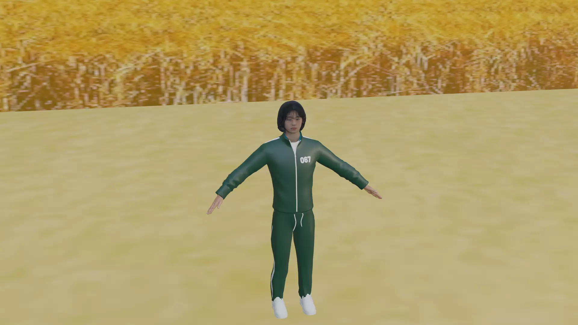 Squid Game - Kang Sae Byeok  Low-poly 3D model_0