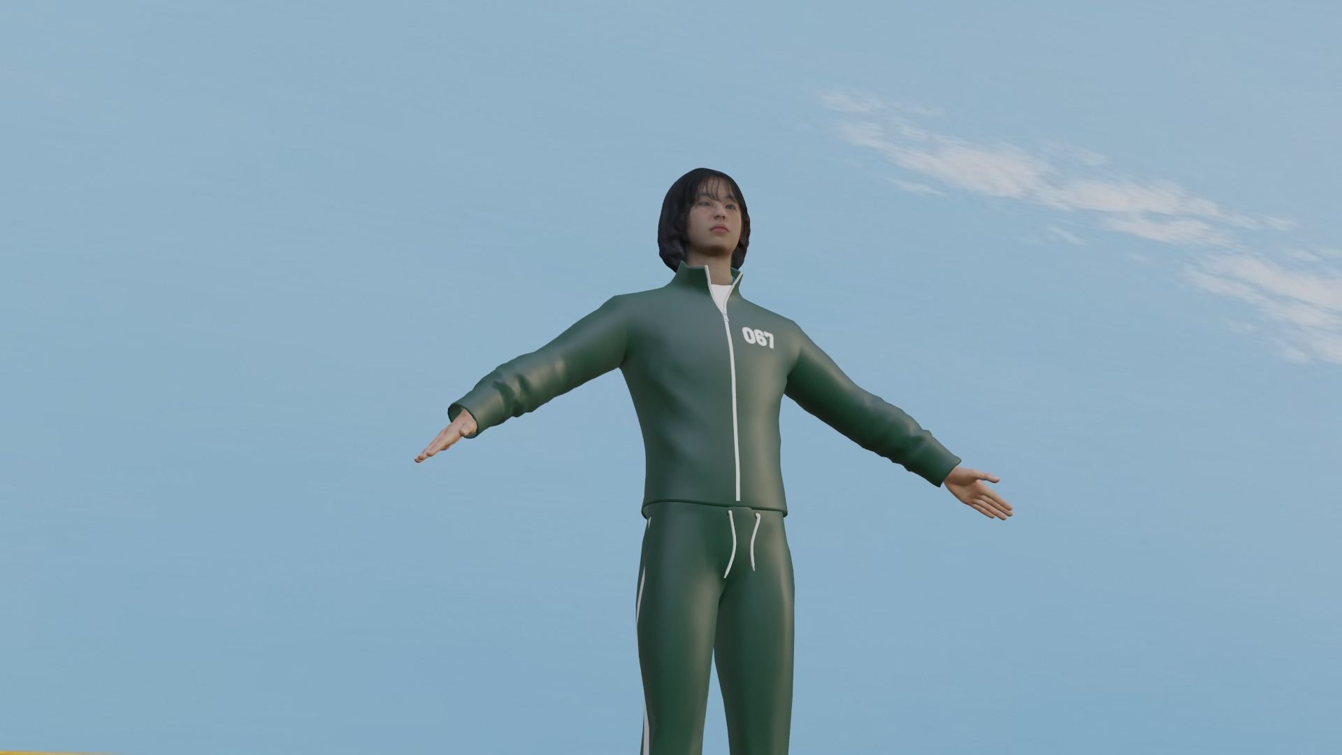 Squid Game - Kang Sae Byeok  Low-poly 3D model_6