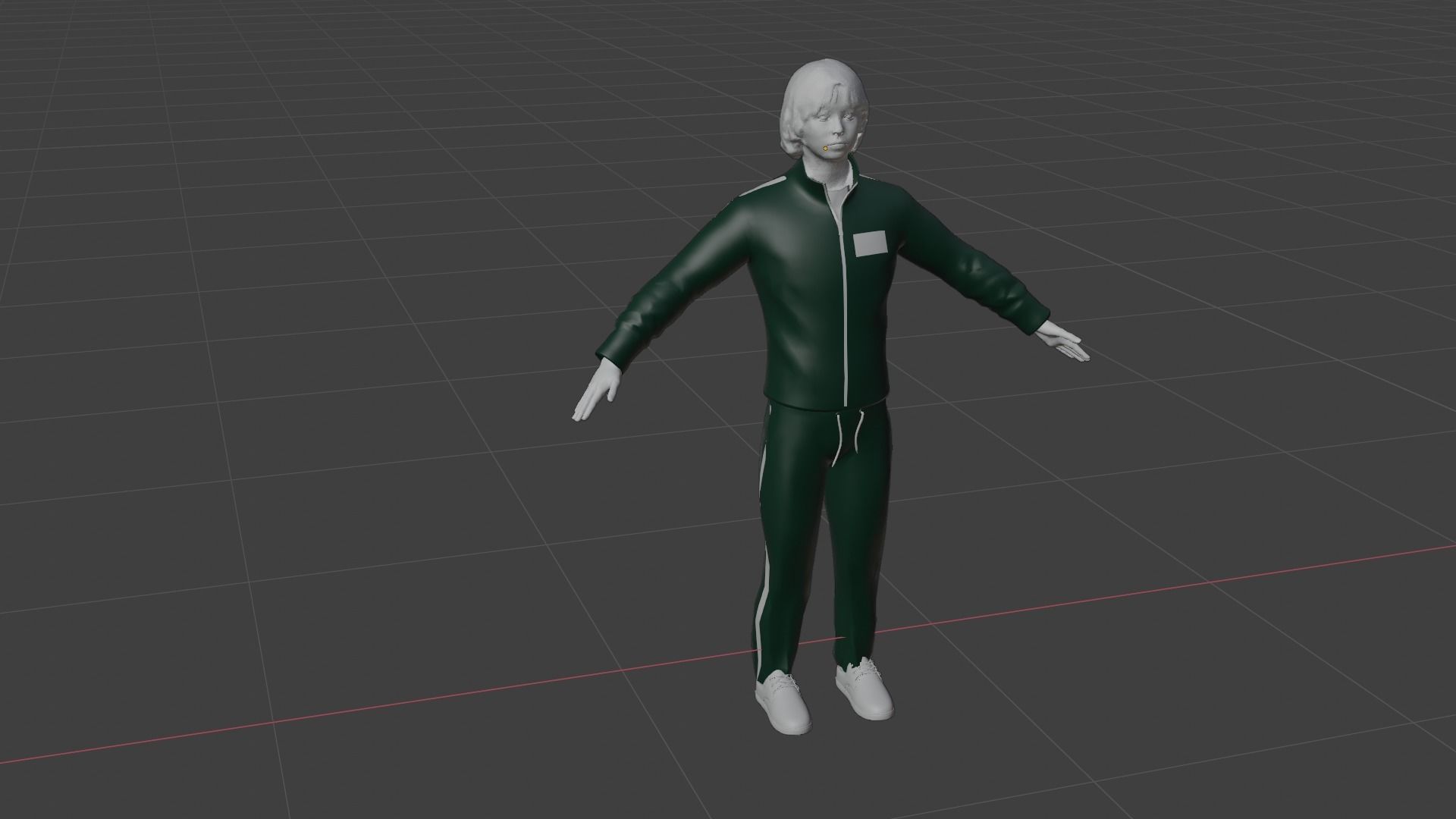 Squid Game - Kang Sae Byeok  Low-poly 3D model_7