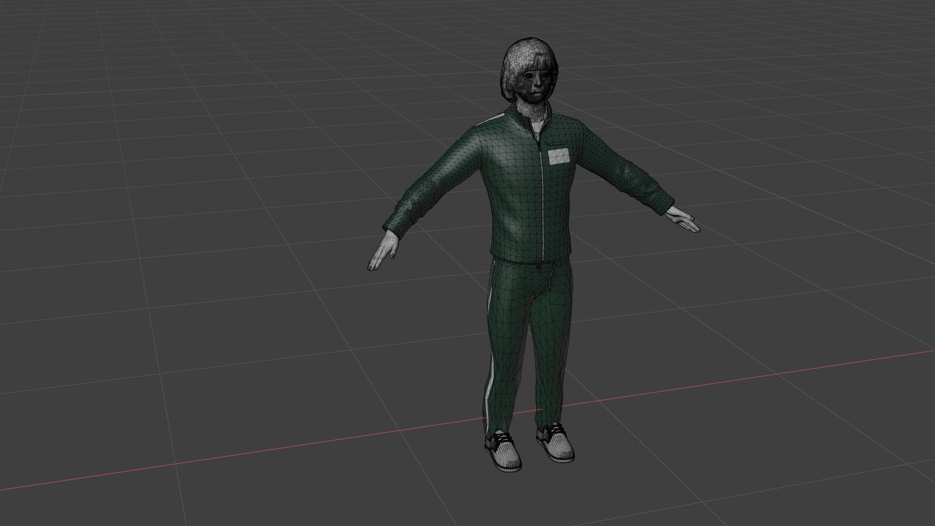 Squid Game - Kang Sae Byeok  Low-poly 3D model_9