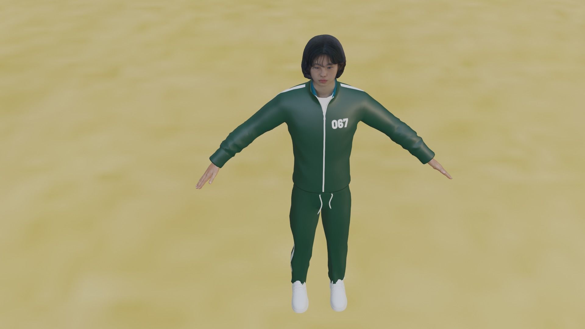 Squid Game - Kang Sae Byeok  Low-poly 3D model_3