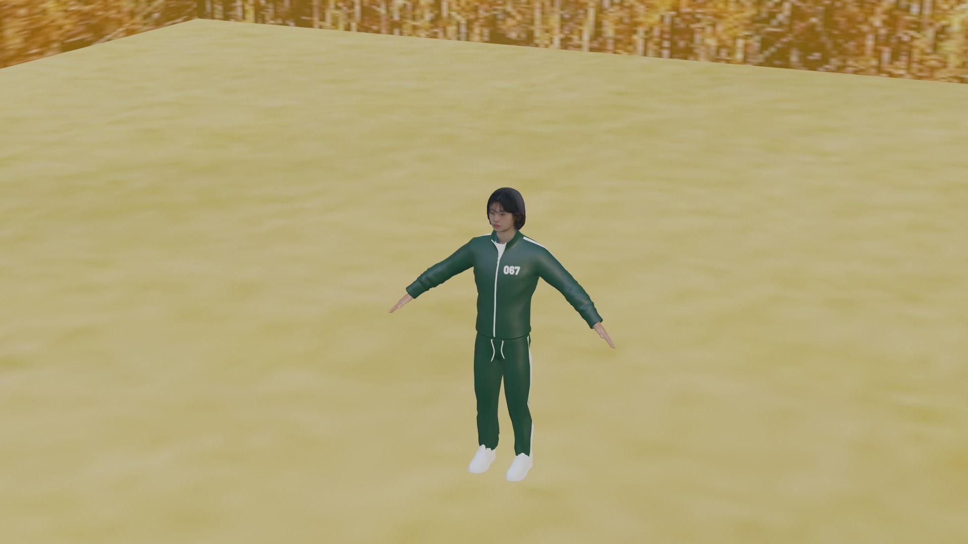 Squid Game - Kang Sae Byeok  Low-poly 3D model_4