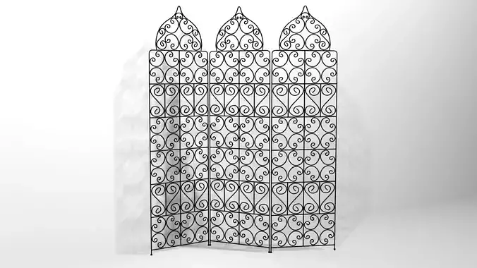 Moroccan Metal Folding Screen