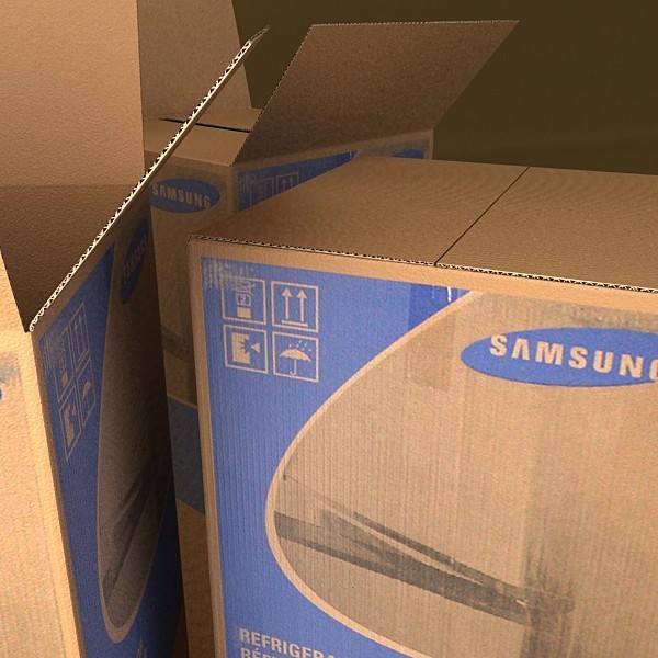 Cardboard boxes collection 3D model_28