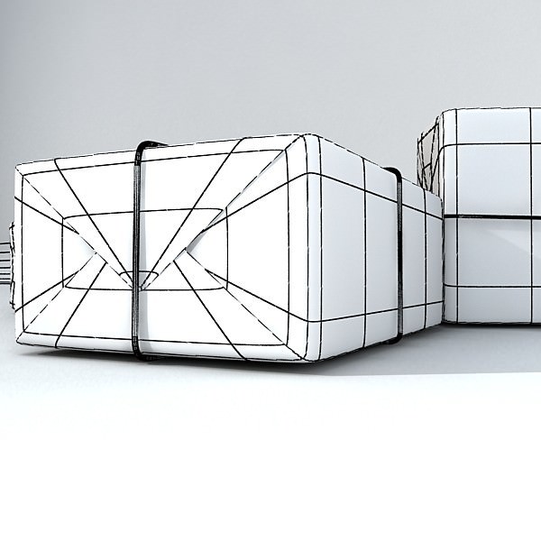 Cardboard boxes collection 3D model_49