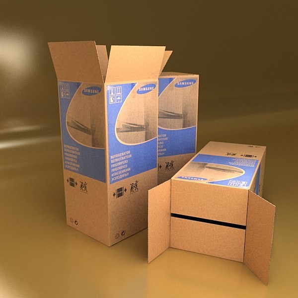 Cardboard boxes collection 3D model_29