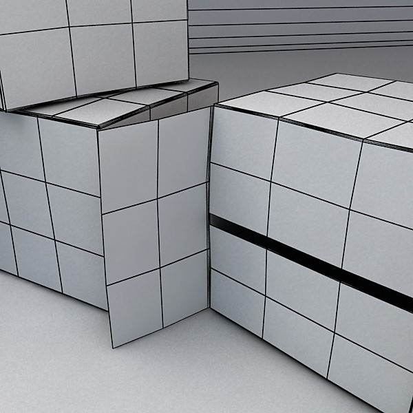Cardboard boxes collection 3D model_25